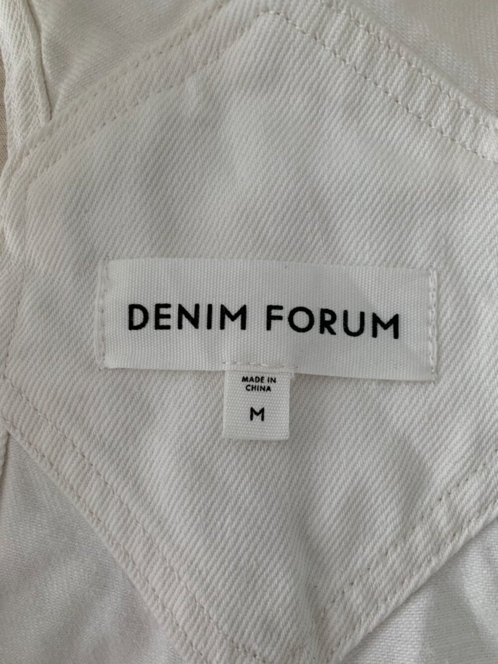 Denim Forum the 90's Silvie Baggy shortall white women's size M - Picture 9 of 11